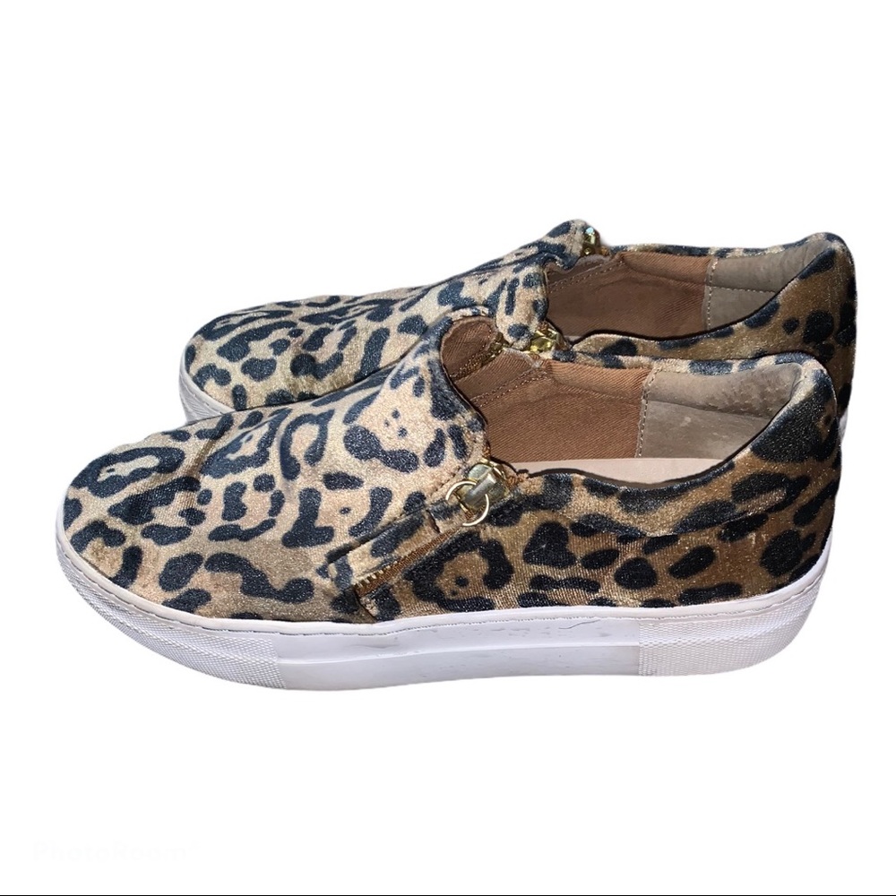Steve Madden Velvet Cheetah Sneakers Slides 6